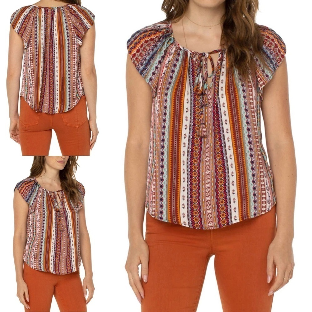 Liverpool Petal Sleeve Woven Top size S